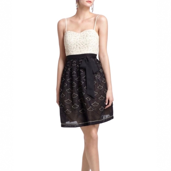 Anthropologie Dresses & Skirts - Anthropologie Meadow Rue Battenberg & Organdy mini dress in black white 6